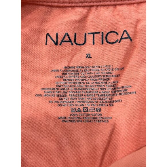 Nautica Coral Graphic T-Shirt Cotton Mens Nautical Sailing Team Crewneck Sz XL - Picture 5 of 7